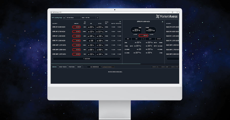 MarketAxcess Rates GUI